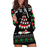 Golf Christmas Tree Snow Hoodie Dress - Wonder Print Shop
