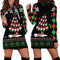Golf Christmas Tree Snow Hoodie Dress - Wonder Print Shop
