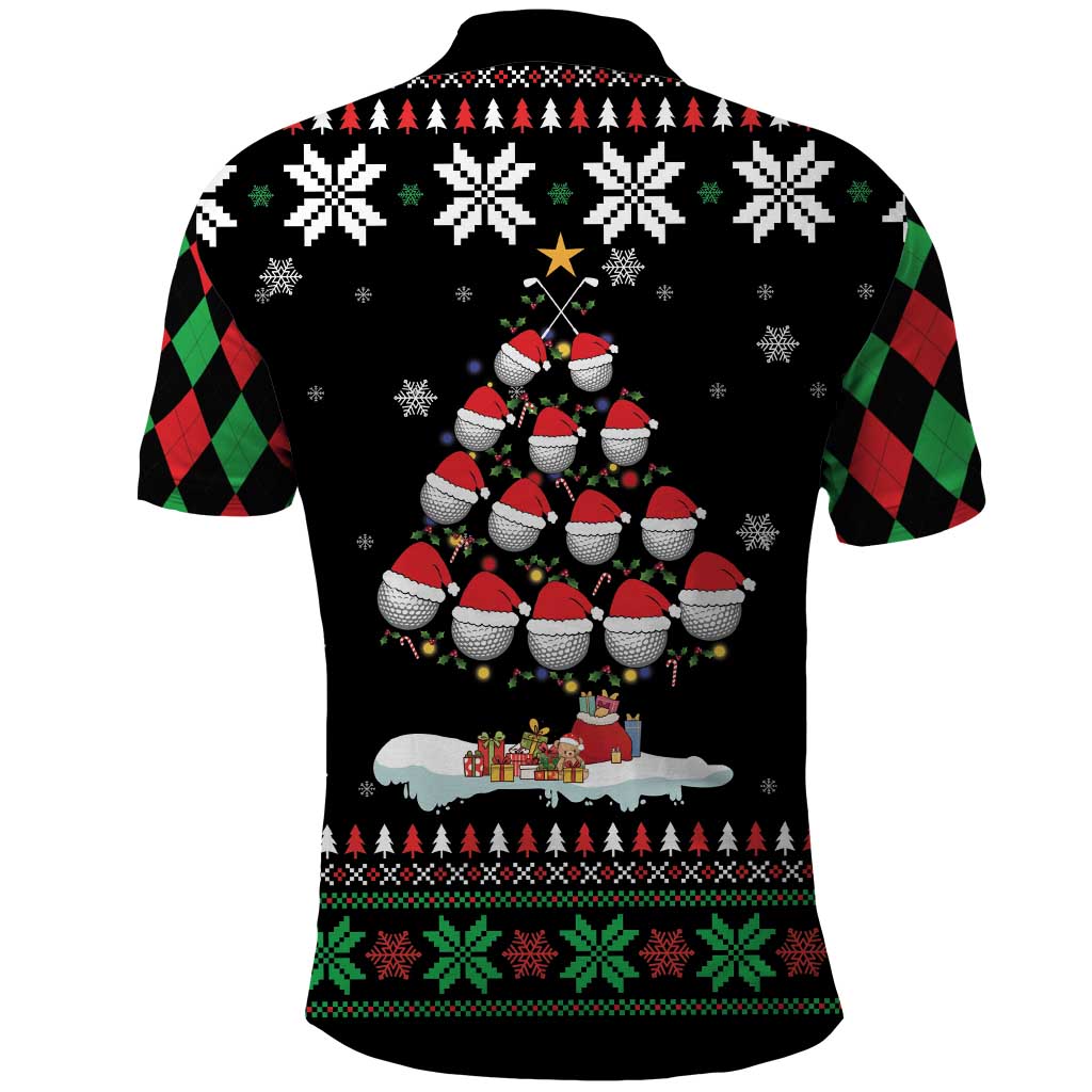 Golf Christmas Tree Snow Polo Shirt - Wonder Print Shop
