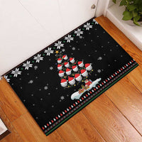 Golf Christmas Tree Snow Rubber Doormat - Wonder Print Shop
