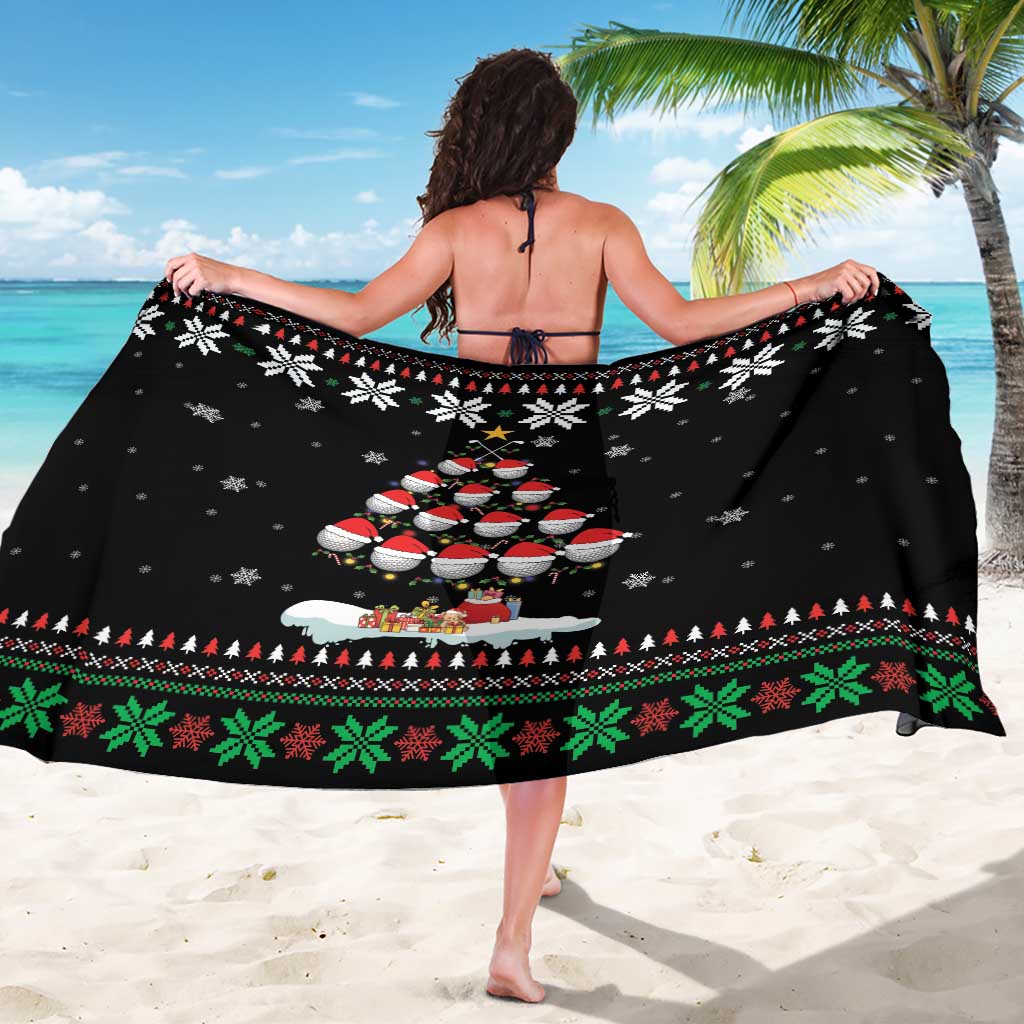 Golf Christmas Tree Snow Sarong - Wonder Print Shop