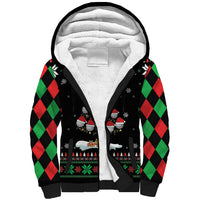 Golf Christmas Tree Snow Sherpa Hoodie - Wonder Print Shop