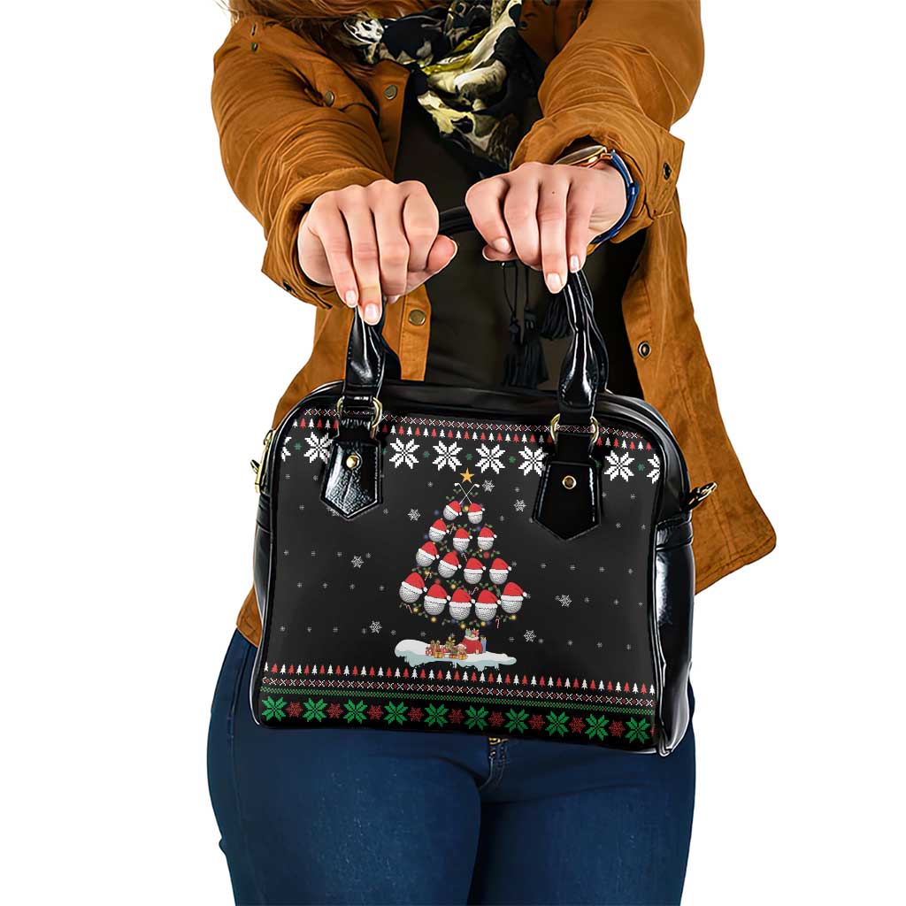 Golf Christmas Tree Snow Shoulder Handbag