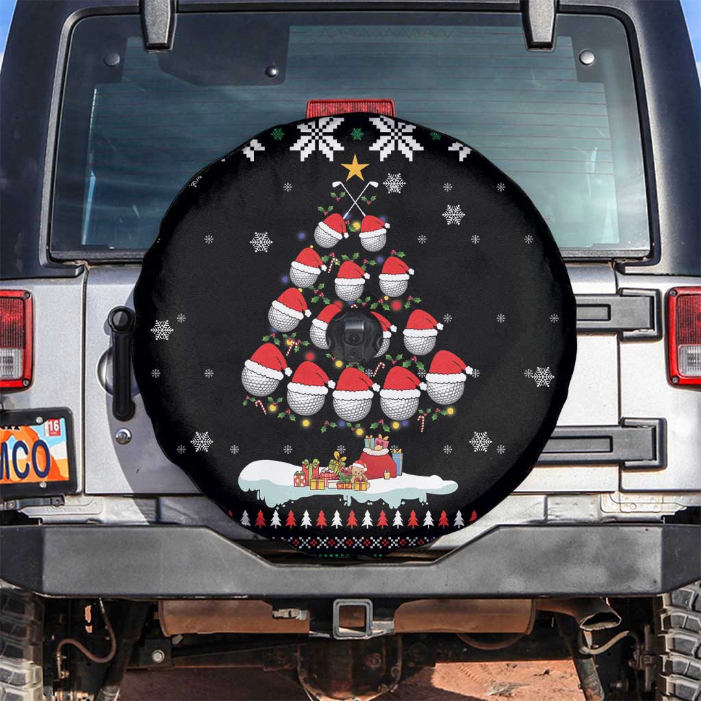 Golf Christmas Tree Snow Spare Tire Cover - Wonder Print Shop