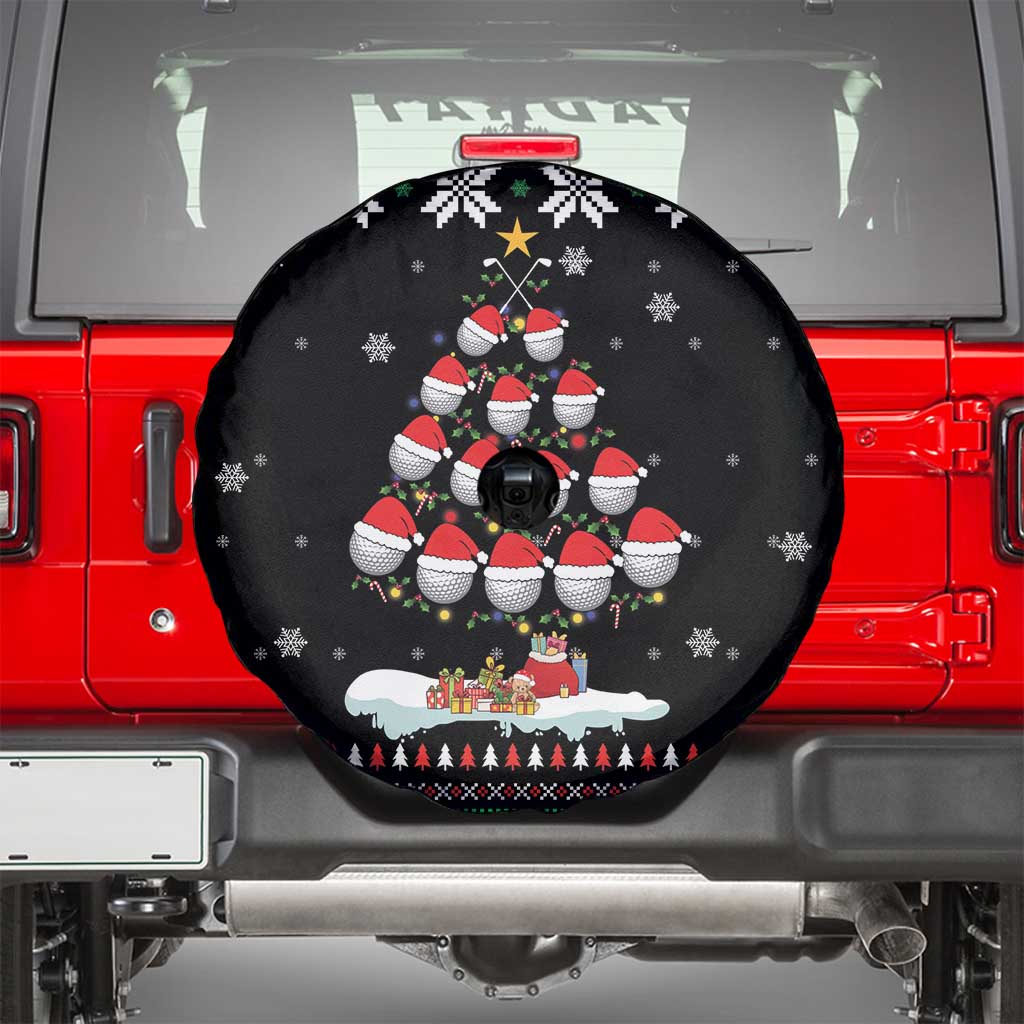 Golf Christmas Tree Snow Spare Tire Cover - Wonder Print Shop