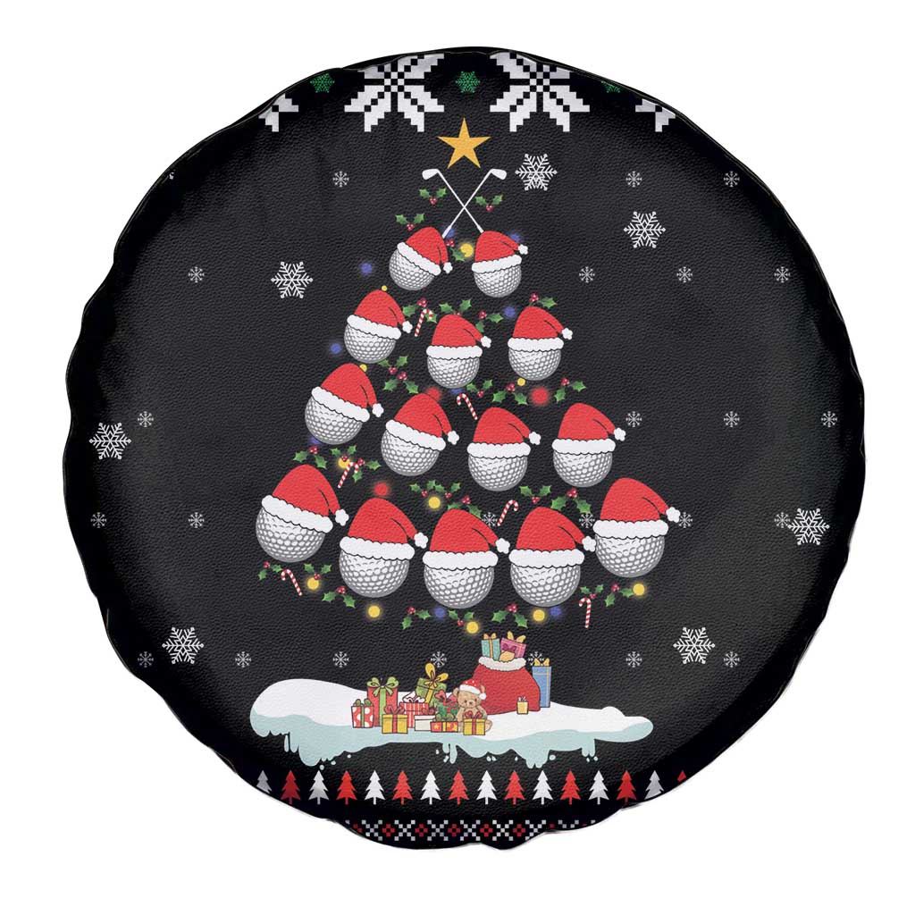 Golf Christmas Tree Snow Spare Tire Cover - Wonder Print Shop