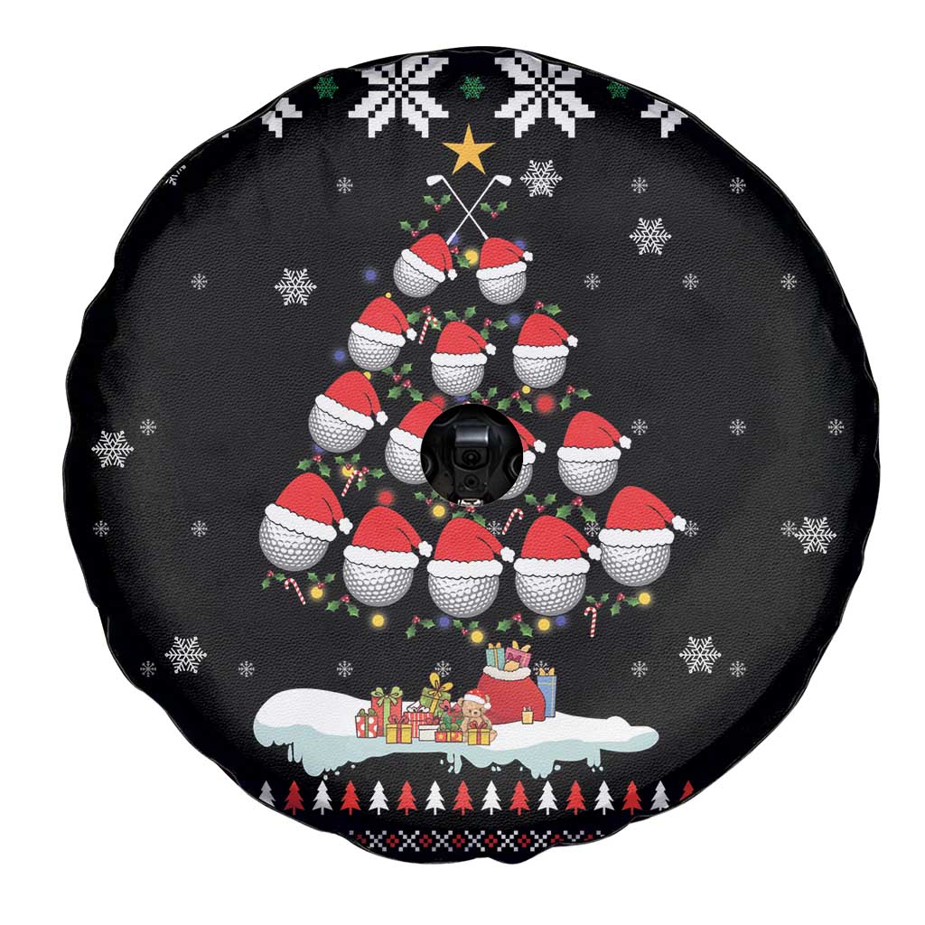 Golf Christmas Tree Snow Spare Tire Cover - Wonder Print Shop
