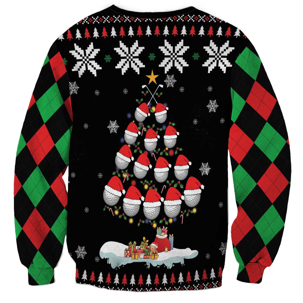 Golf Christmas Tree Snow Sweatshirt - Wonder Print Shop