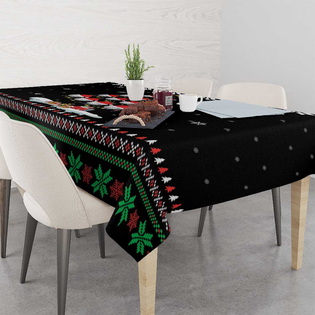 Golf Christmas Tree Snow Tablecloth - Wonder Print Shop