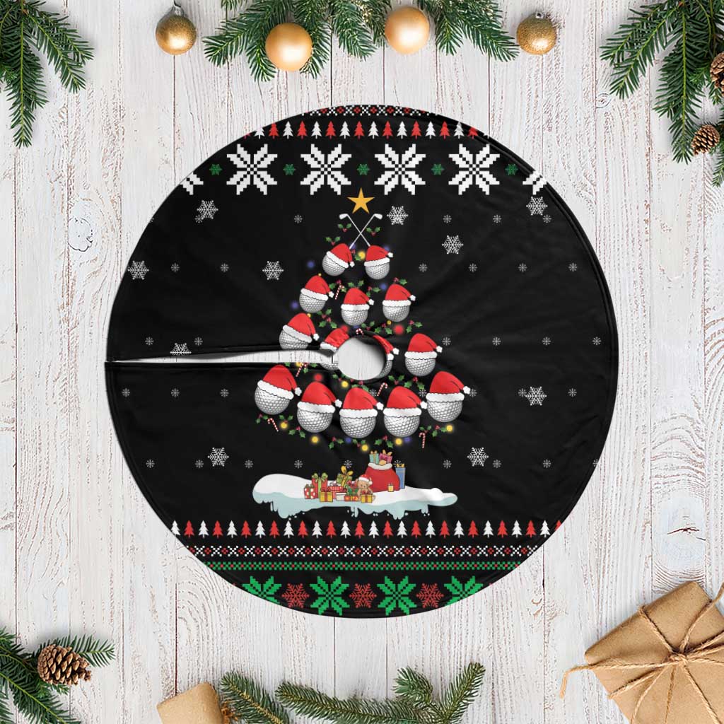 Golf Christmas Tree Snow Tree Skirt - Wonder Print Shop