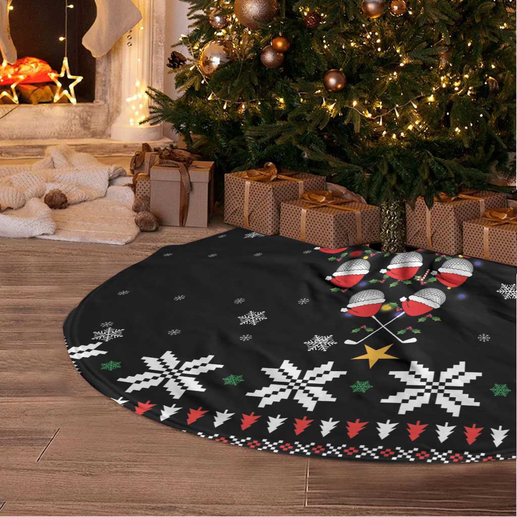 Golf Christmas Tree Snow Tree Skirt - Wonder Print Shop
