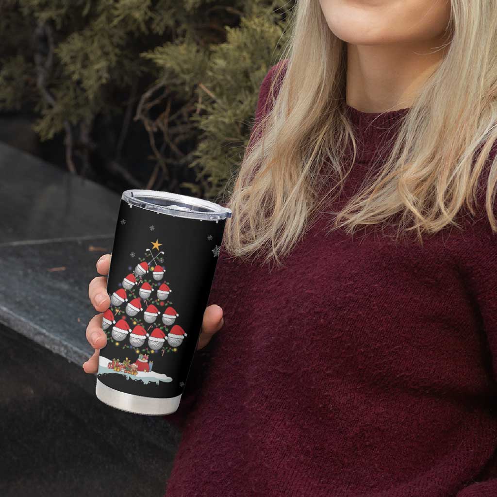 Golf Christmas Tree Snow Tumbler Cup - Wonder Print Shop
