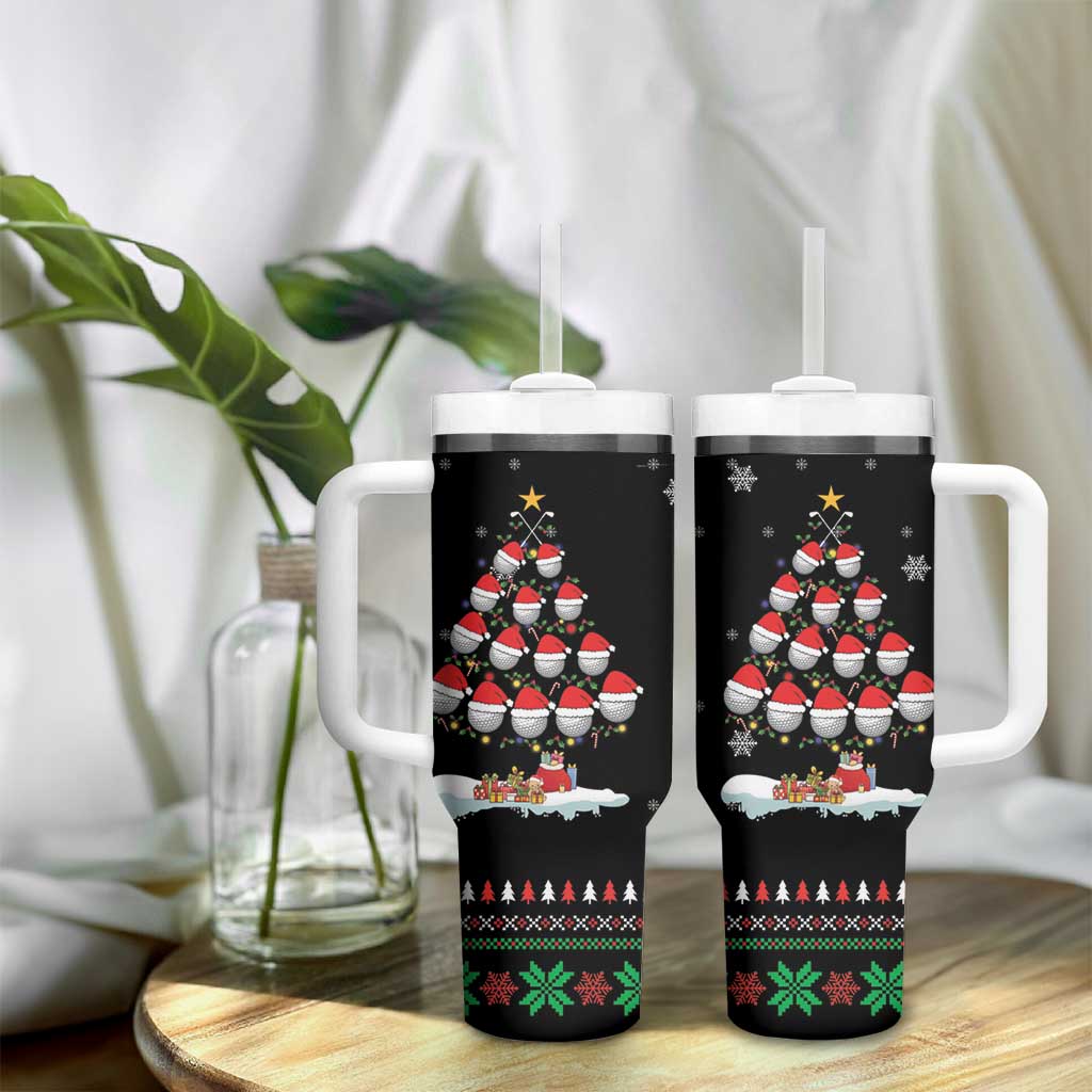 Golf Christmas Tree Snow Tumbler With Handle - Wonder Print Shop