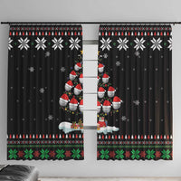 Golf Christmas Tree Snow Window Curtain - Wonder Print Shop