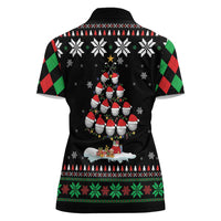 Golf Christmas Tree Snow Women Polo Shirt - Wonder Print Shop