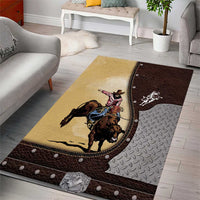 Bull Riding Area Rug Cowboy Courage Rodeo DT03