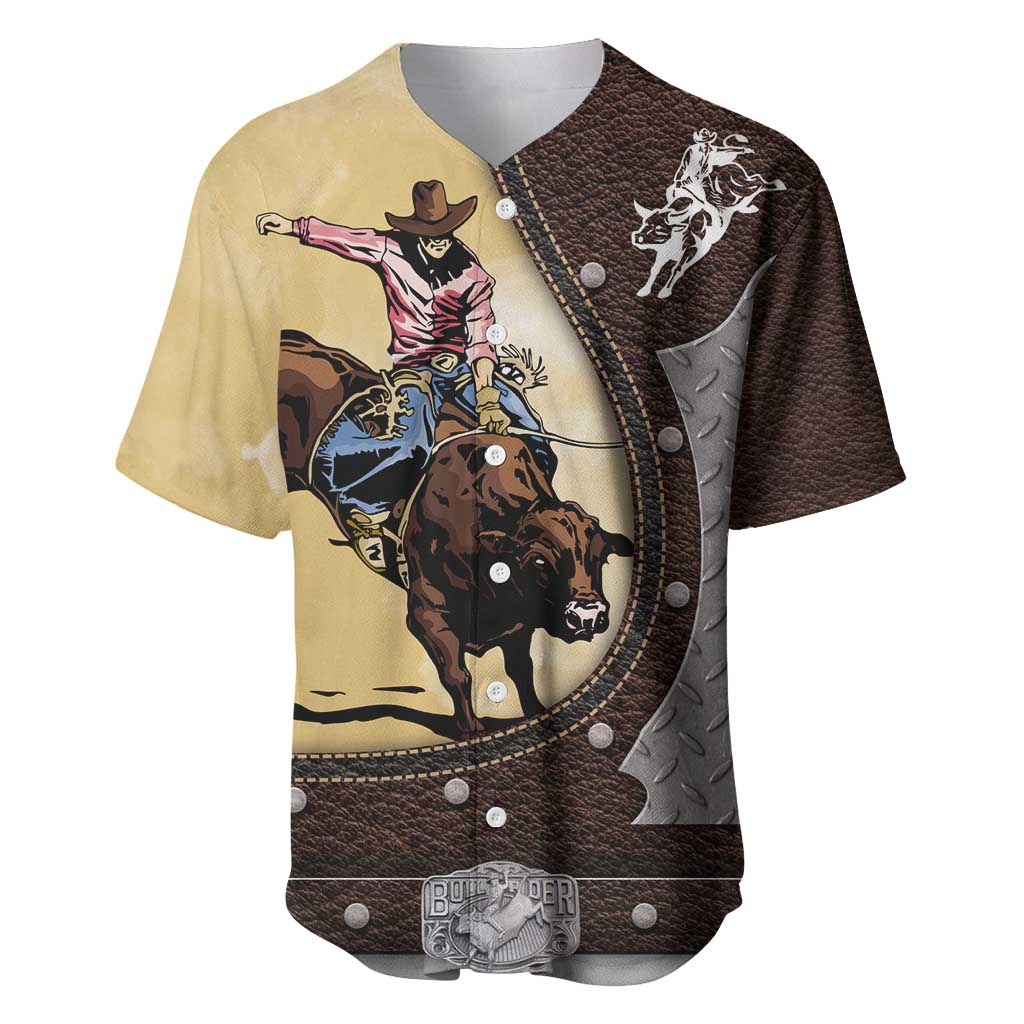Personalized Name Bull Riding Baseball Jersey Cowboy Courage Rodeo