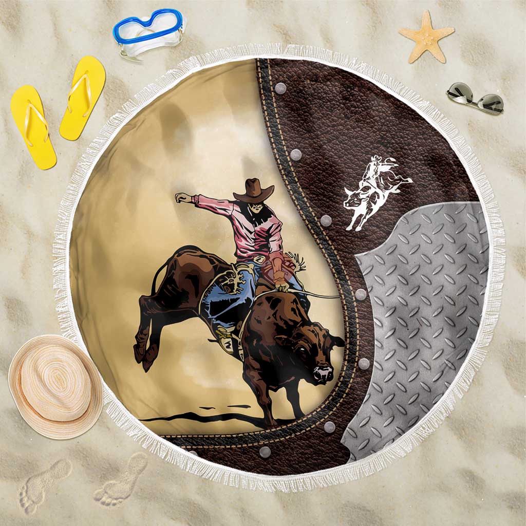 Bull Riding Beach Blanket Cowboy Courage Rodeo DT03
