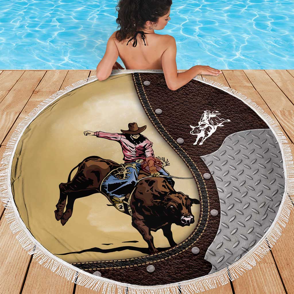 Bull Riding Beach Blanket Cowboy Courage Rodeo DT03