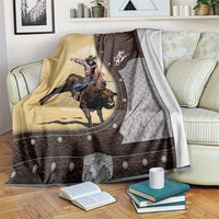 Bull Riding Blanket Cowboy Courage Rodeo DT03