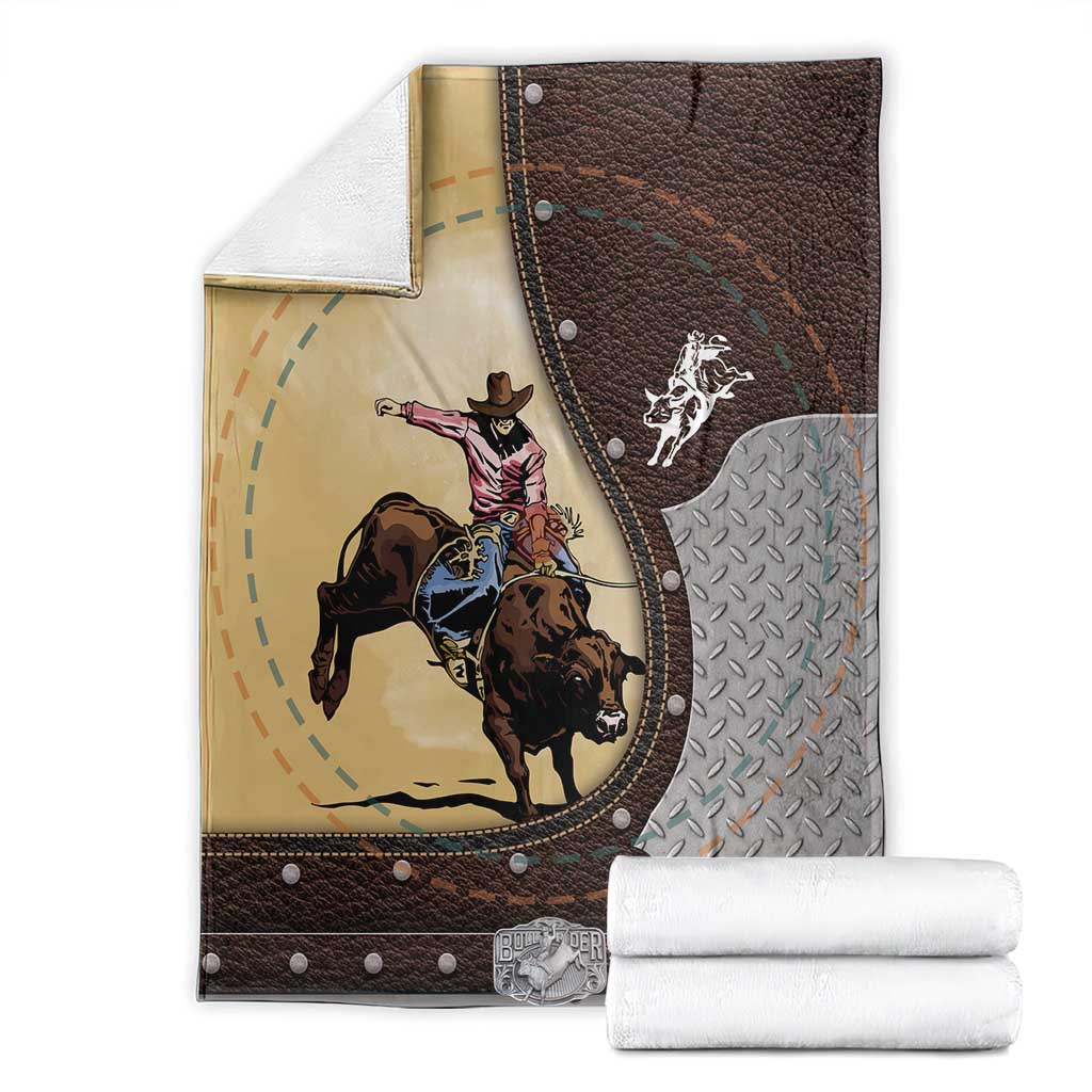 Name Bull Riding Blanket Cowboy Courage Rodeo