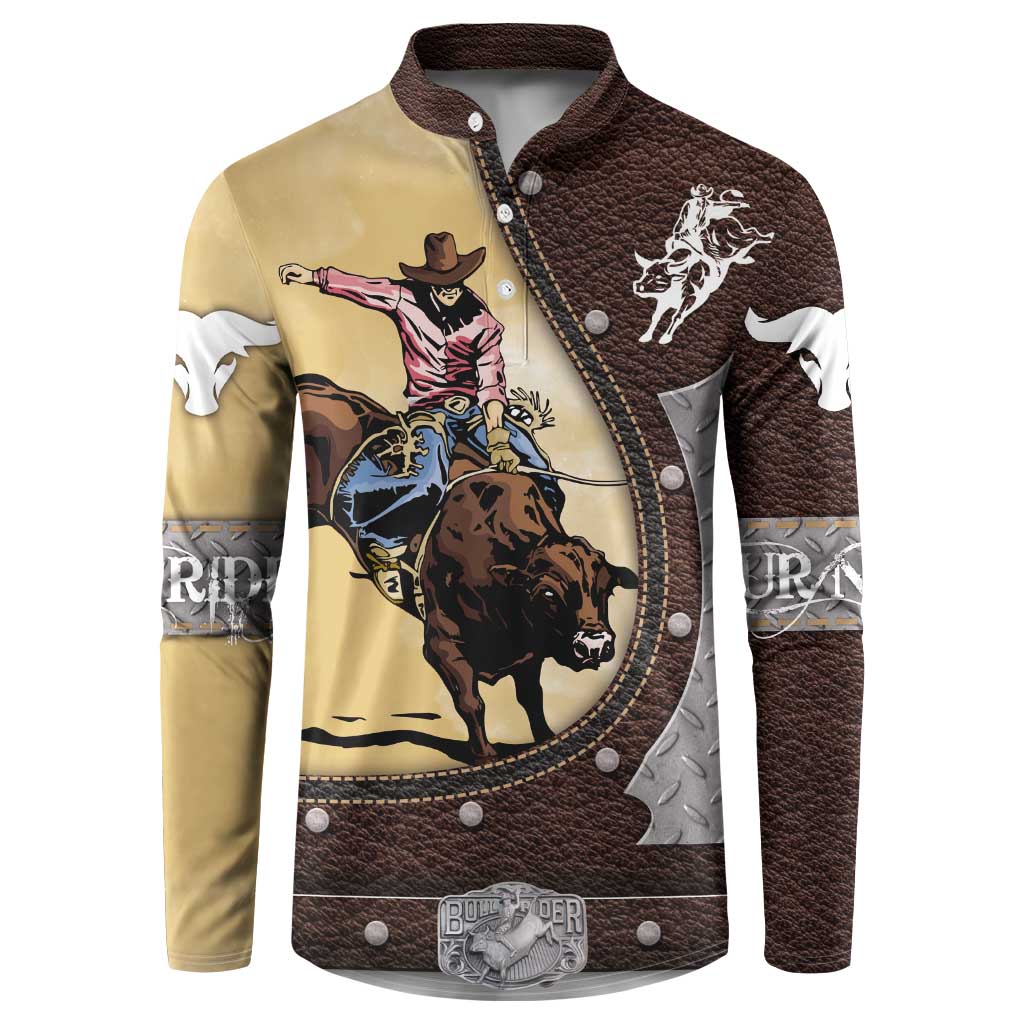 Personalized Name Bull Riding Button Sweatshirt Cowboy Courage Rodeo
