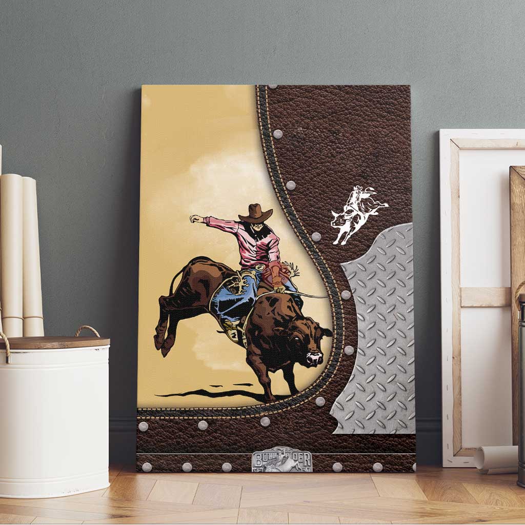 Bull Riding Canvas Wall Art Cowboy Courage Rodeo DT03