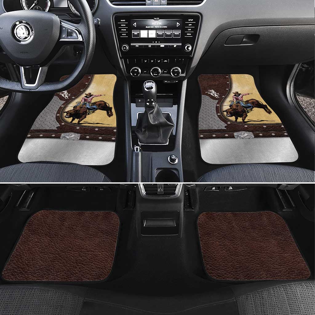 Bull Riding Car Mats Cowboy Courage Rodeo DT03