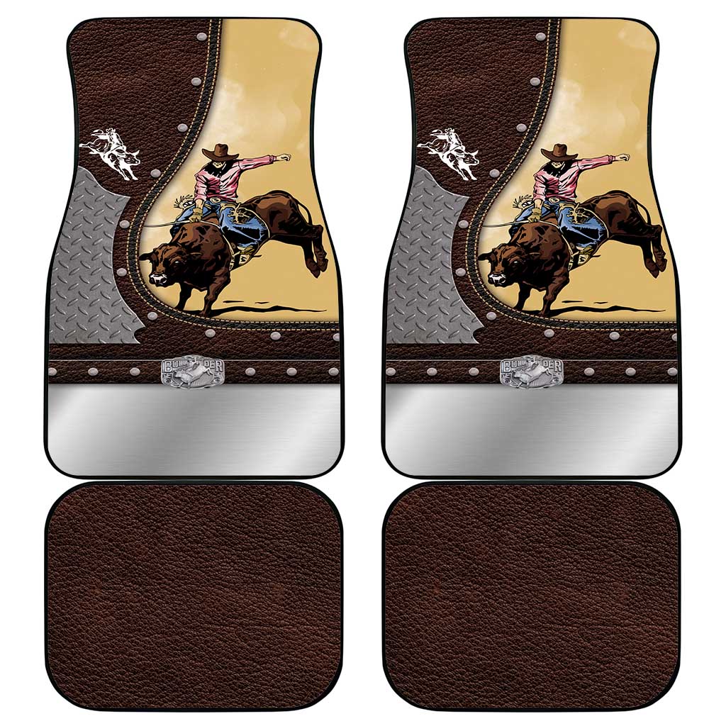 Bull Riding Car Mats Cowboy Courage Rodeo DT03