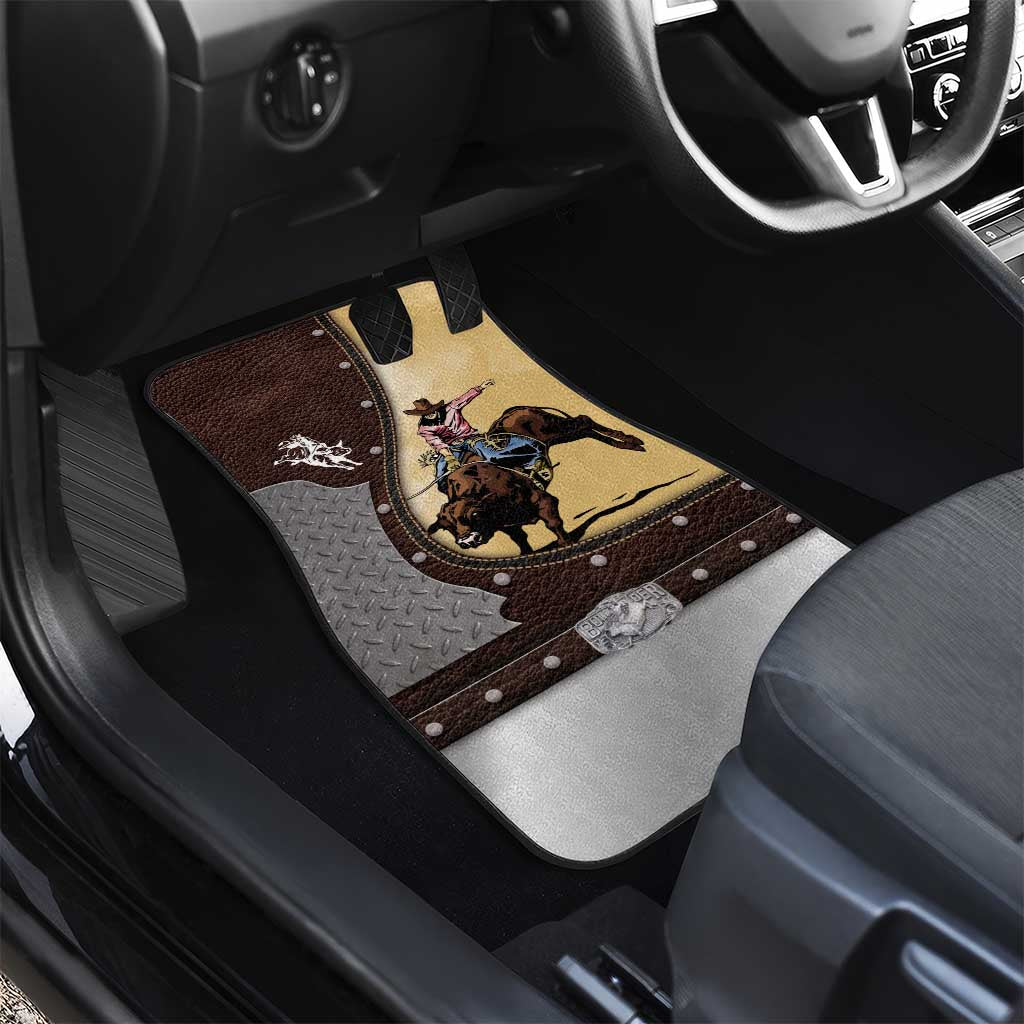 Bull Riding Car Mats Cowboy Courage Rodeo DT03