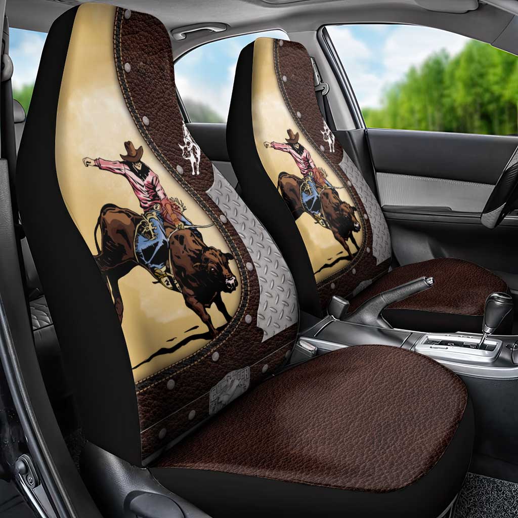 Bull Riding Car Seat Cover Cowboy Courage Rodeo DT03