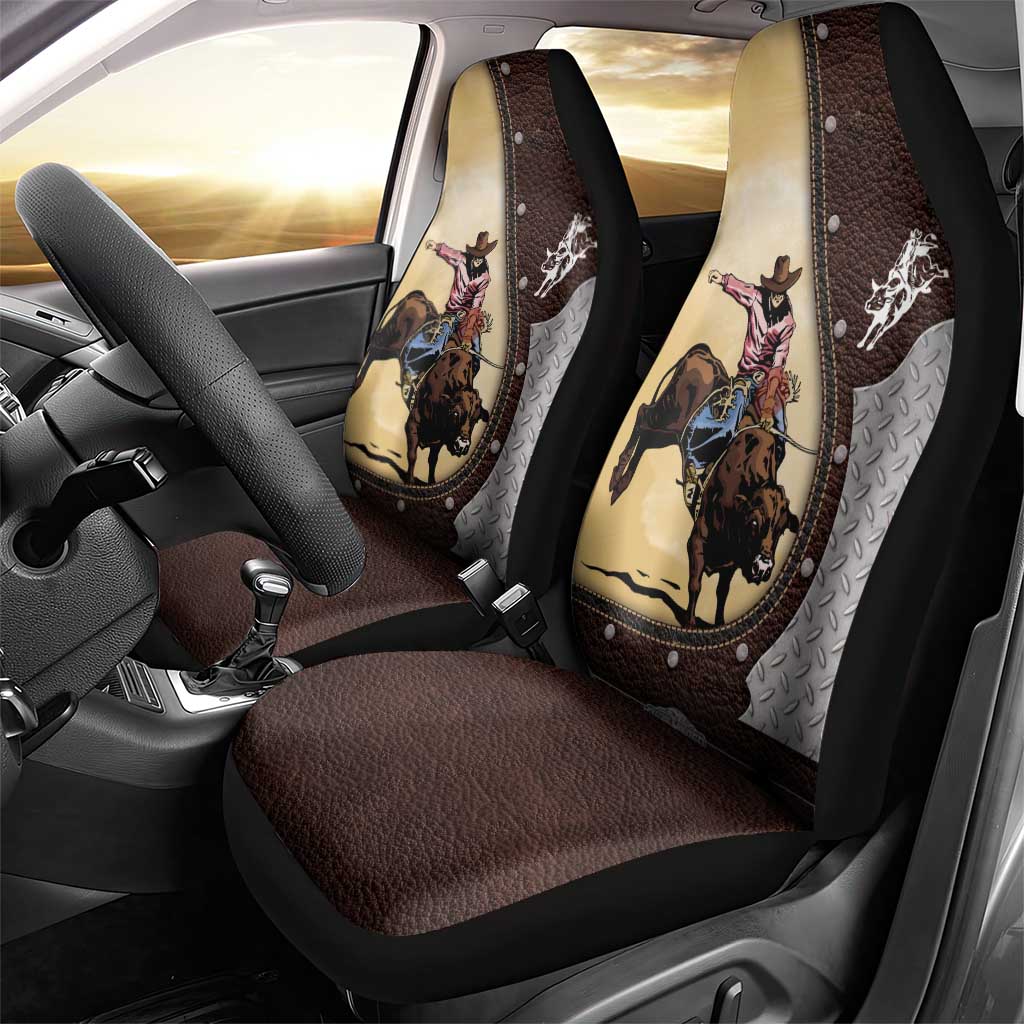 Bull Riding Car Seat Cover Cowboy Courage Rodeo DT03