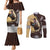 Personalized Name Bull Riding Couples Matching Mermaid Dress and Long Sleeve Button Shirt Cowboy Courage Rodeo