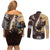 Personalized Name Bull Riding Couples Matching Off Shoulder Short Dress and Long Sleeve Button Shirt Cowboy Courage Rodeo