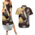 Personalized Name Bull Riding Couples Matching Summer Maxi Dress and Hawaiian Shirt Cowboy Courage Rodeo