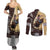 Personalized Name Bull Riding Couples Matching Summer Maxi Dress and Long Sleeve Button Shirt Cowboy Courage Rodeo