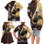 Personalized Name Bull Riding Family Matching Long Sleeve Bodycon Dress and Hawaiian Shirt Cowboy Courage Rodeo
