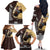 Personalized Name Bull Riding Family Matching Off The Shoulder Long Sleeve Dress and Hawaiian Shirt Cowboy Courage Rodeo