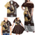 Personalized Name Bull Riding Family Matching Off Shoulder Maxi Dress and Hawaiian Shirt Cowboy Courage Rodeo