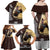 Personalized Name Bull Riding Family Matching Off Shoulder Maxi Dress and Hawaiian Shirt Cowboy Courage Rodeo