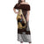 Personalized Name Bull Riding Family Matching Off Shoulder Maxi Dress and Hawaiian Shirt Cowboy Courage Rodeo