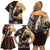 Personalized Name Bull Riding Family Matching Off Shoulder Short Dress and Hawaiian Shirt Cowboy Courage Rodeo