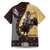 Personalized Name Bull Riding Family Matching Off Shoulder Short Dress and Hawaiian Shirt Cowboy Courage Rodeo