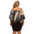 Personalized Name Bull Riding Family Matching Off Shoulder Short Dress and Hawaiian Shirt Cowboy Courage Rodeo