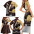 Personalized Name Bull Riding Family Matching Short Sleeve Bodycon Dress and Hawaiian Shirt Cowboy Courage Rodeo