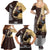 Personalized Name Bull Riding Family Matching Summer Maxi Dress and Hawaiian Shirt Cowboy Courage Rodeo