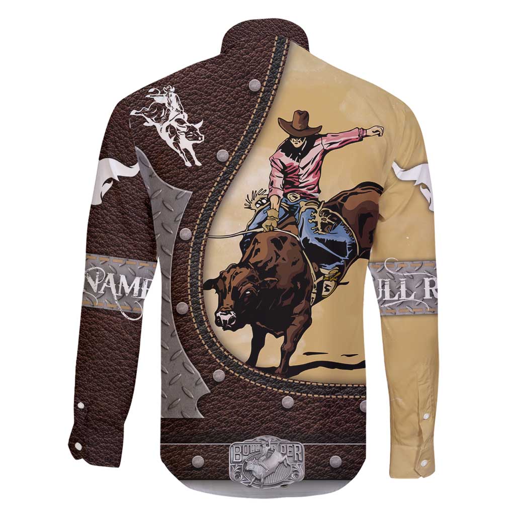 Personalized Name Bull Riding Family Matching Tank Maxi Dress and Hawaiian Shirt Cowboy Courage Rodeo