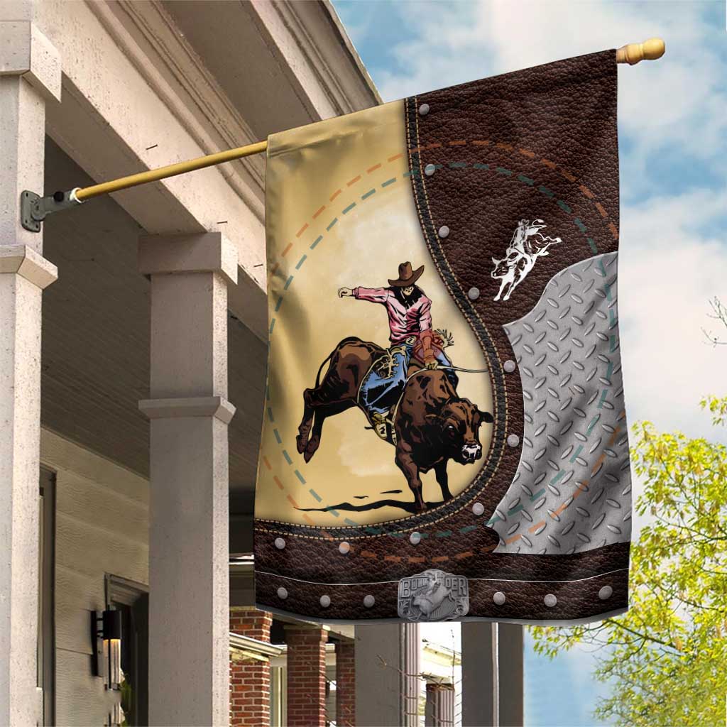 Name Bull Riding Garden Flag Cowboy Courage Rodeo