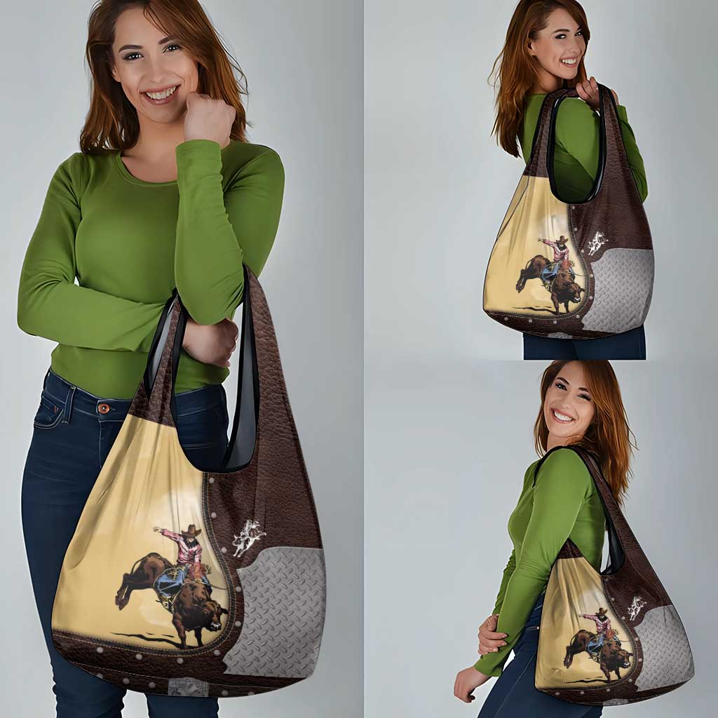 Bull Riding Grocery Bag Cowboy Courage Rodeo DT03