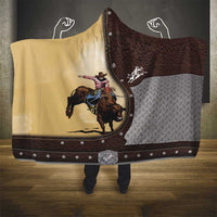 Bull Riding Hooded Blanket Cowboy Courage Rodeo DT03